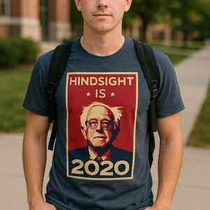 2020 Bernie Sanders Graphic T-Shirt Mens Heather Gray Good